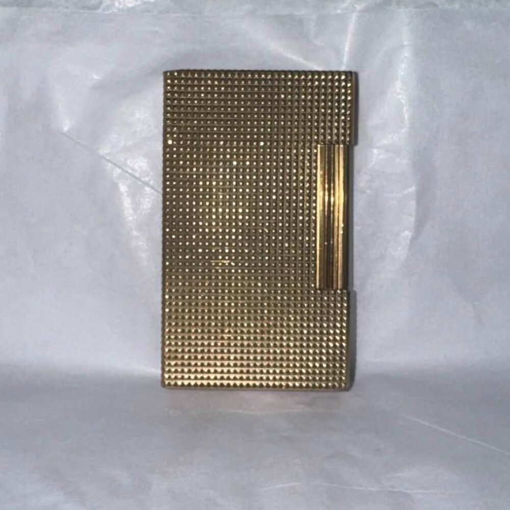 Authentic ST Dupont Vintage RARE Original French Gold Textured Lighter